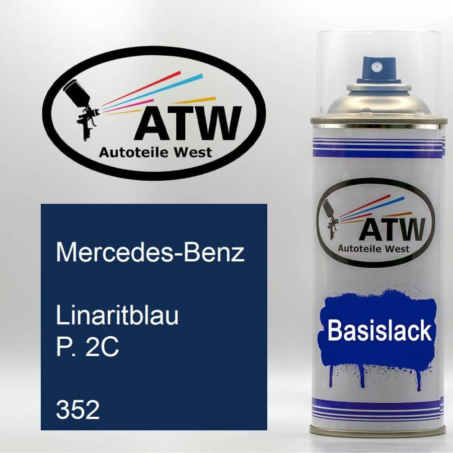 Mercedes-Benz, Linaritblau P. 2C, 352: 400ml Sprühdose, von ATW Autoteile West.
